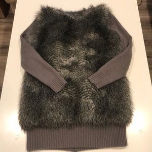 French Connection Jackets & Coats - French Connection Faux Fur Sweater Coat (Size S) French Connection Jackets & Coats - French Connection Faux Fur Sweater Coat (Size S)